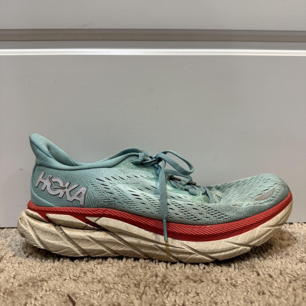 Hoka One One Clifton 8 Shoes Womens Size 8B Blue Running Cushioned Sneakers